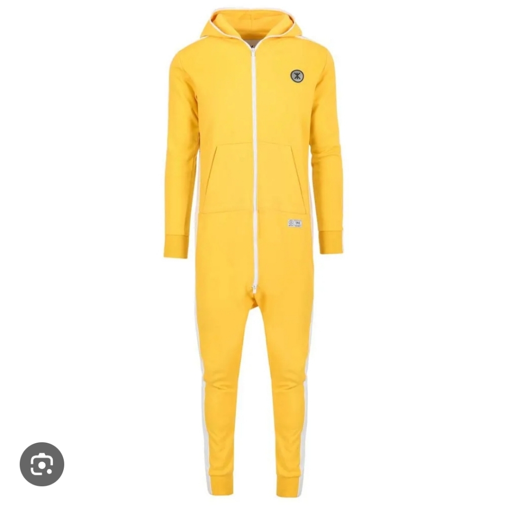 Yellow and White Onepiece Jumpsuit